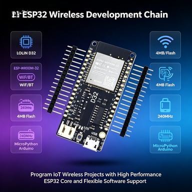 Lolin D32 - Wemos LOLIN D32 V1.0.0 ESP32 Kartı,