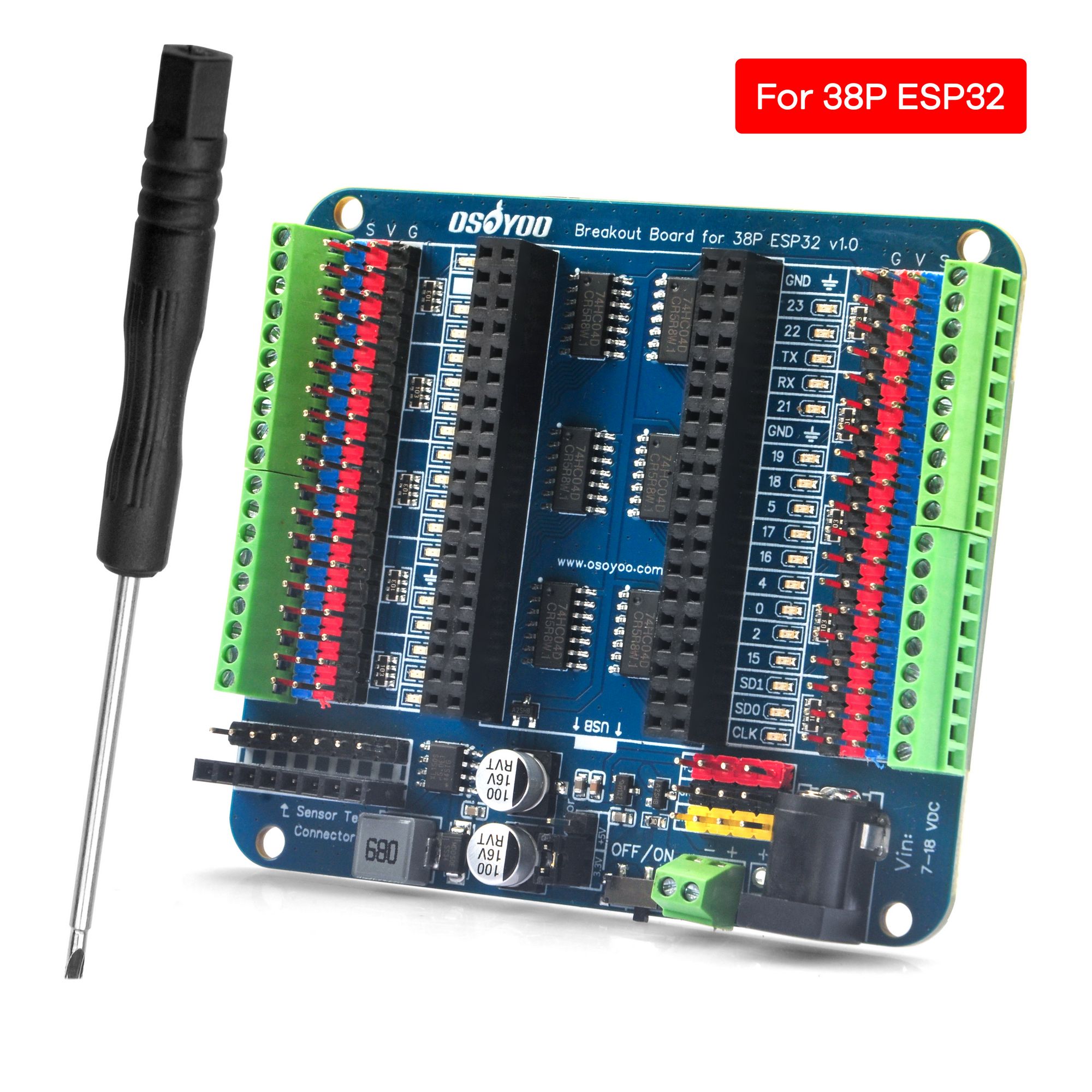 OSOYOO 30-Pin veya 38-Pin ESP3 - Nodemcuv2 incelemesi ve fiyatı